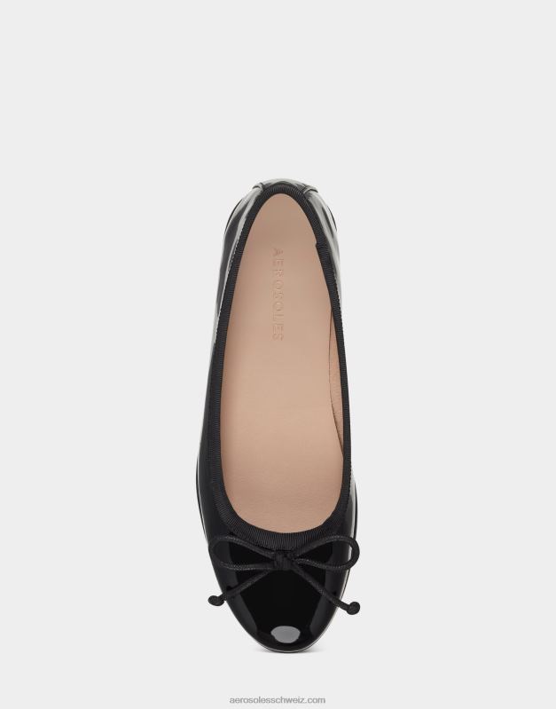 CH Aerosoles Frauen Ballettschwarzes LacklederR0V8T236