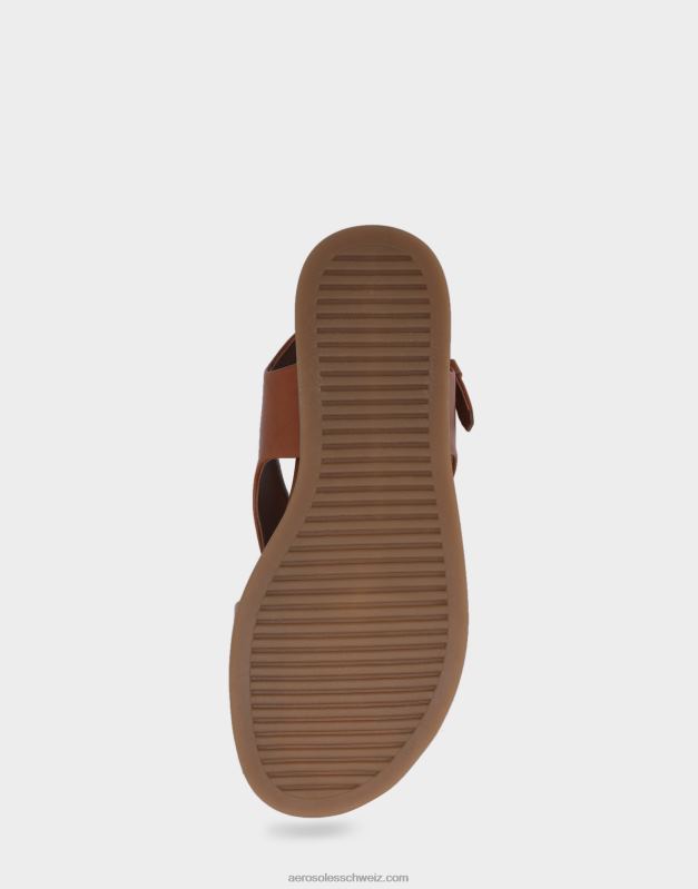 CH Aerosoles Frauen Flache Sandale aus hellbraunem KunstlederR0V8T470