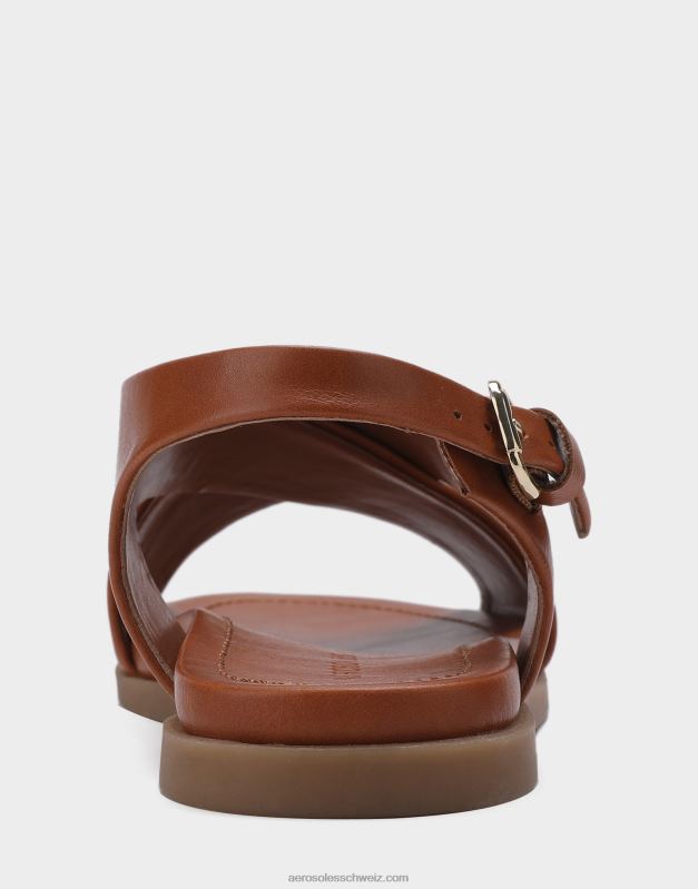 CH Aerosoles Frauen Flache Sandale aus hellbraunem KunstlederR0V8T470