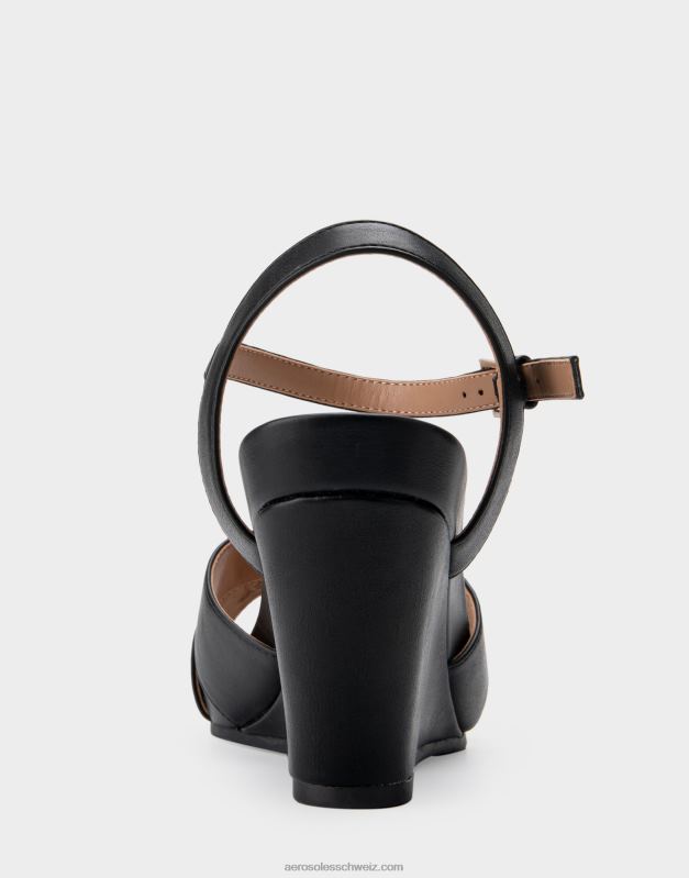 CH Aerosoles Frauen Keilabsatz aus schwarzem KunstlederR0V8T319