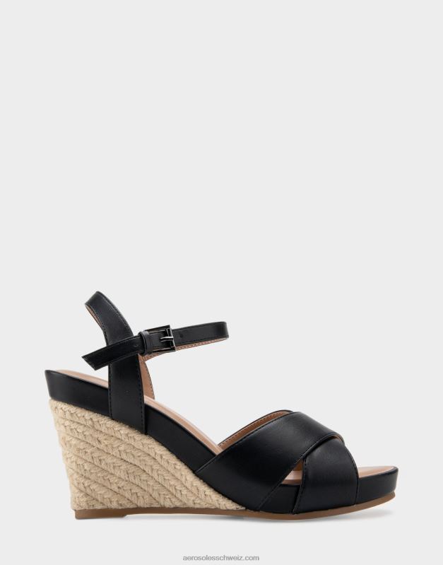 CH Aerosoles Frauen Keilabsatz aus schwarzem KunstlederR0V8T323