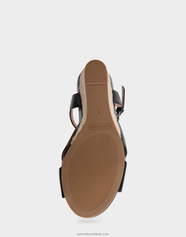 CH Aerosoles Frauen Keilabsatz aus schwarzem KunstlederR0V8T323