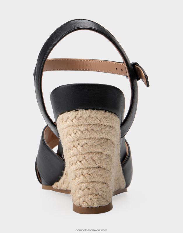 CH Aerosoles Frauen Keilabsatz aus schwarzem KunstlederR0V8T323