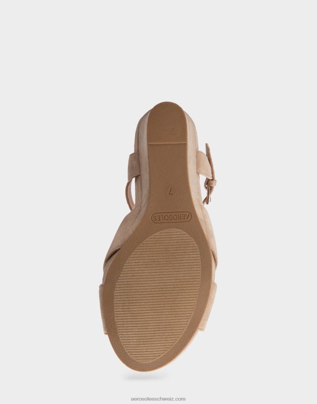 CH Aerosoles Frauen Keilabsatz aus taupefarbenem WildlederimitatR0V8T314