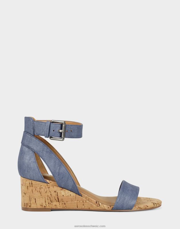 CH Aerosoles Frauen Keilsandalette mittelblauR0V8T330