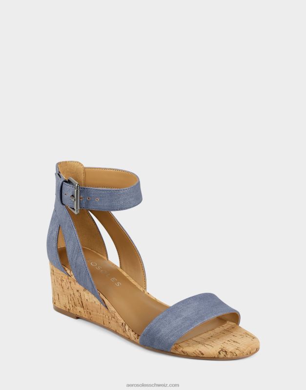 CH Aerosoles Frauen Keilsandalette mittelblauR0V8T330