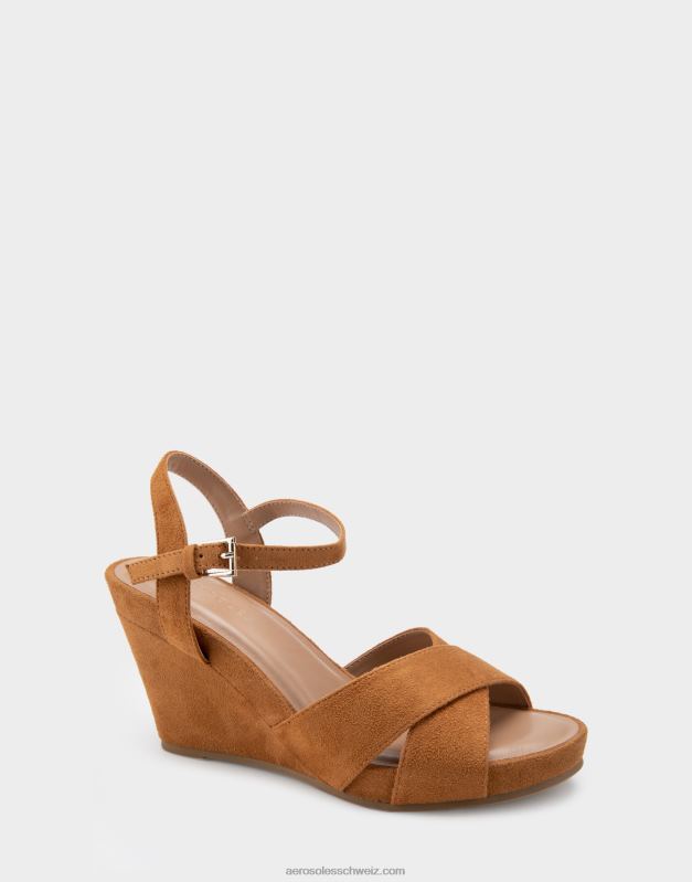 CH Aerosoles Frauen keilbraunes WildlederimitatR0V8T315
