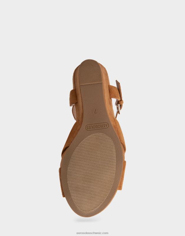 CH Aerosoles Frauen keilbraunes WildlederimitatR0V8T315