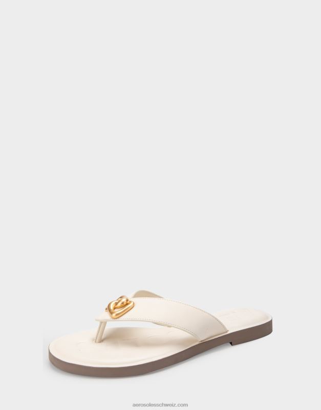 CH Aerosoles Frauen Sandale Eierschale aus echtem LederR0V8T451