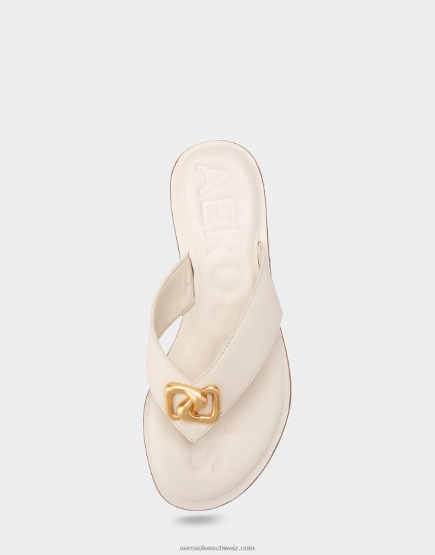 CH Aerosoles Frauen Sandale Eierschale aus echtem LederR0V8T451