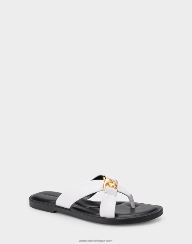 CH Aerosoles Frauen Sandale Eierschale aus echtem LederR0V8T459