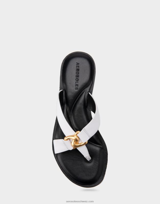 CH Aerosoles Frauen Sandale Eierschale aus echtem LederR0V8T459