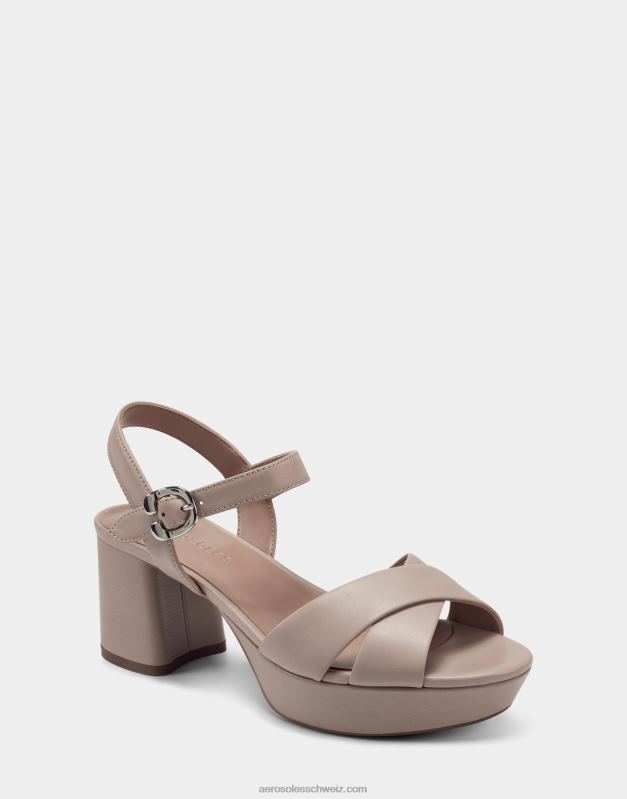 CH Aerosoles Frauen Sandale aus beigem LederR0V8T337