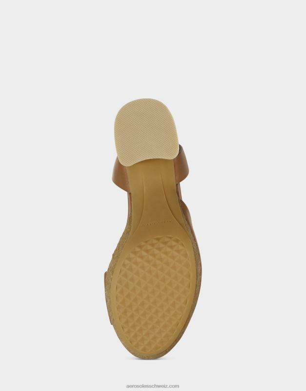 CH Aerosoles Frauen Sandale aus dunklem WeizenlederR0V8T384