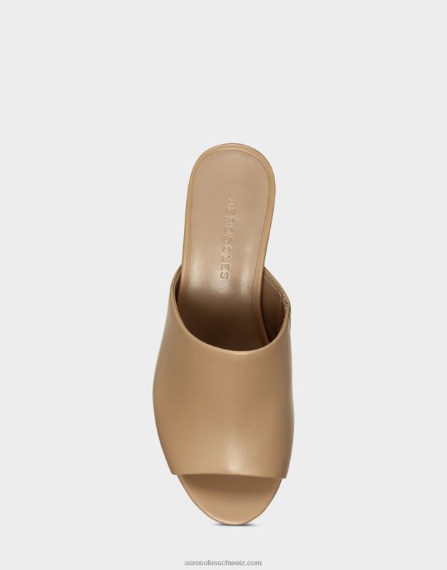 CH Aerosoles Frauen Sandale aus gelbbraunem LederR0V8T378
