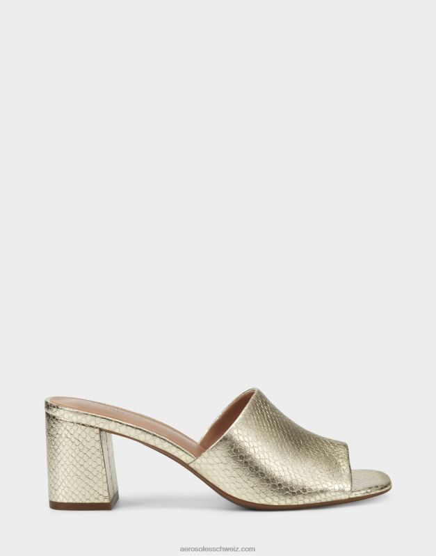 CH Aerosoles Frauen Sandale aus goldenem SchlangenlederimitatR0V8T425