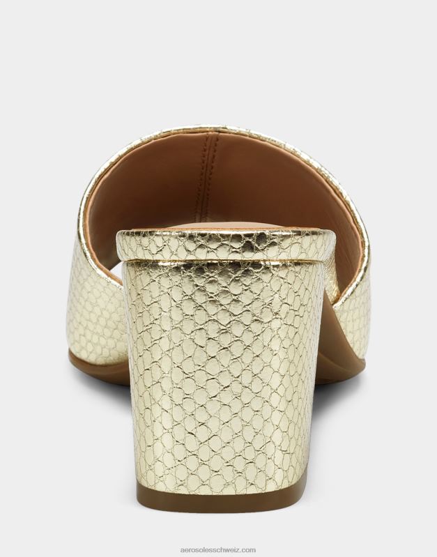 CH Aerosoles Frauen Sandale aus goldenem SchlangenlederimitatR0V8T425