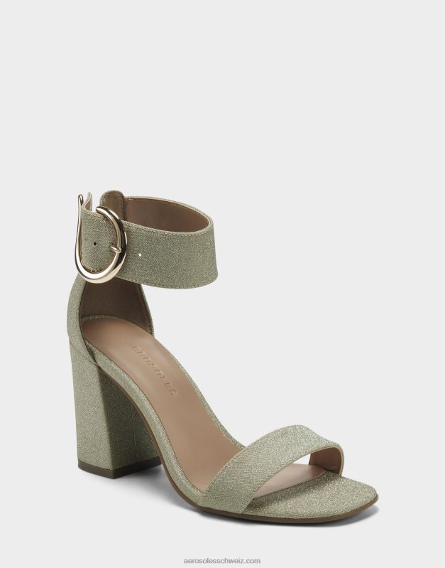 CH Aerosoles Frauen Sandale aus goldenem StoffR0V8T442