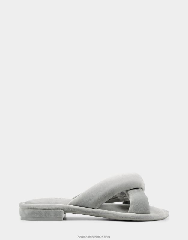 CH Aerosoles Frauen Sandale aus grauem SamtR0V8T305