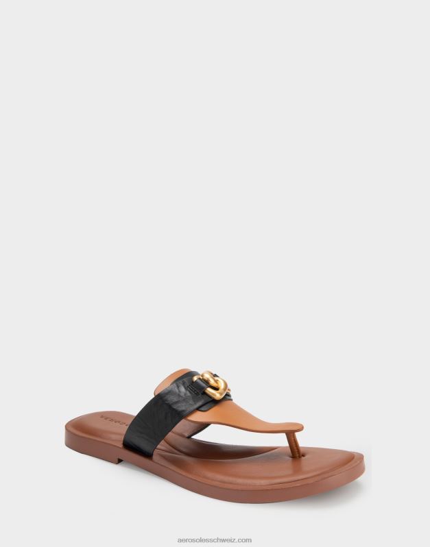 CH Aerosoles Frauen Sandale aus hellbraunem KombilederR0V8T448