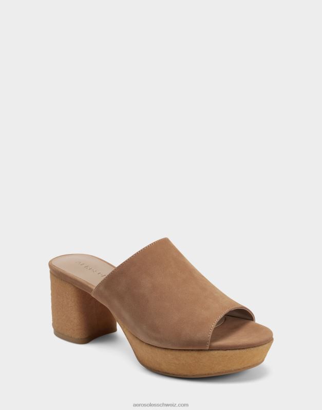 CH Aerosoles Frauen Sandale aus kamelfarbenem WildlederR0V8T381