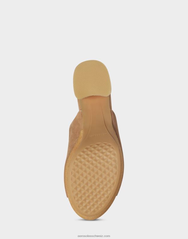 CH Aerosoles Frauen Sandale aus kamelfarbenem WildlederR0V8T381