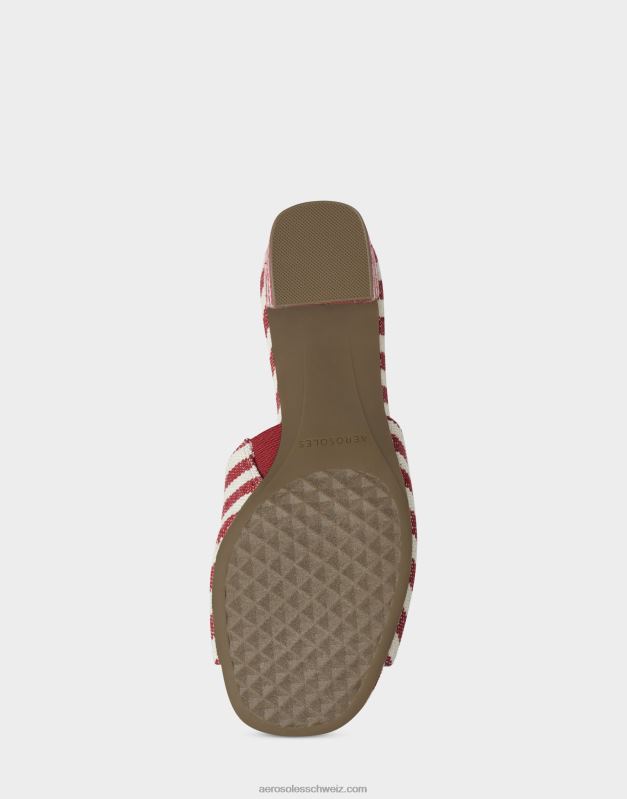 CH Aerosoles Frauen Sandale aus rotem StreifenstoffR0V8T423