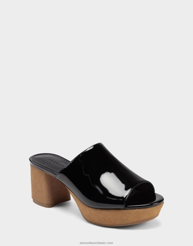 CH Aerosoles Frauen Sandale aus schwarzem LackR0V8T383