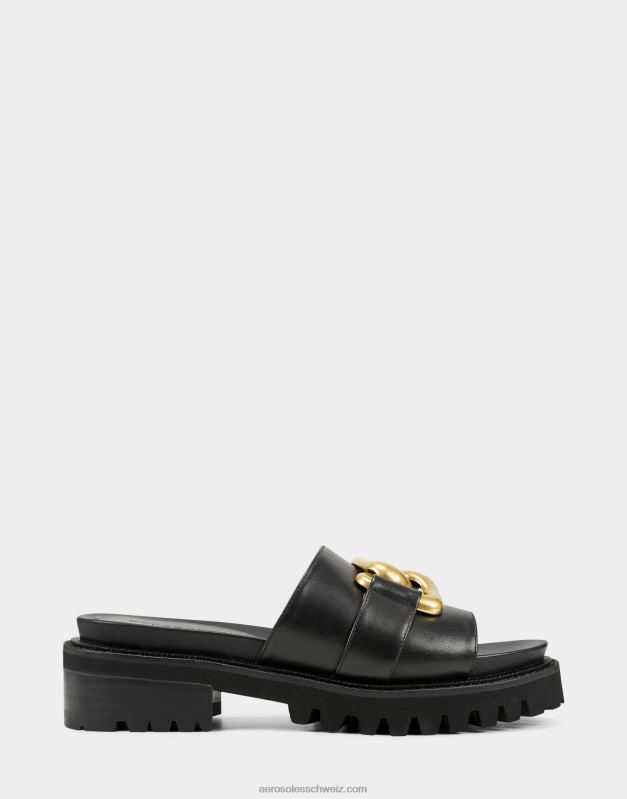 CH Aerosoles Frauen Sandale aus schwarzem LederR0V8T309