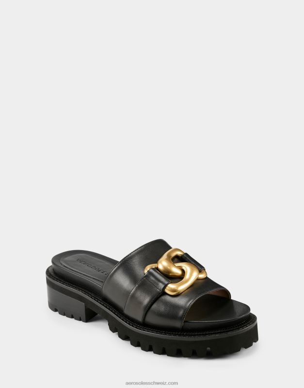 CH Aerosoles Frauen Sandale aus schwarzem LederR0V8T309