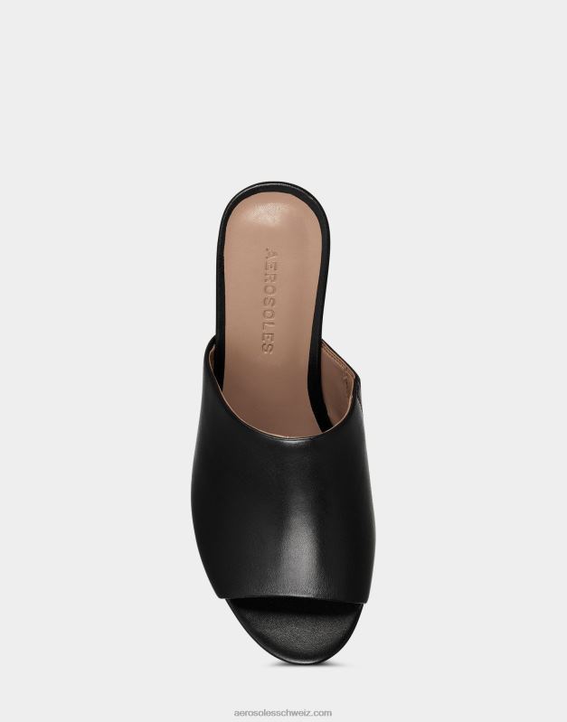 CH Aerosoles Frauen Sandale aus schwarzem LederR0V8T393