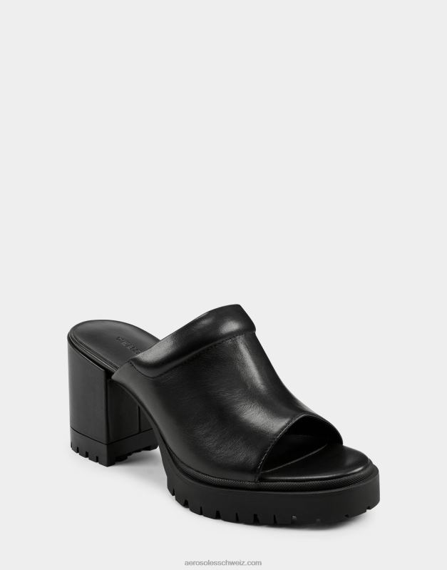 CH Aerosoles Frauen Sandale aus schwarzem LederR0V8T394