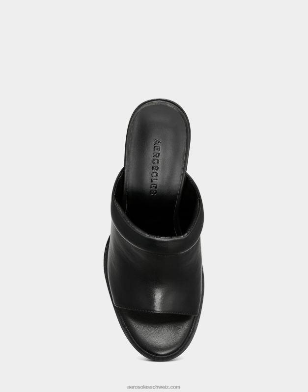 CH Aerosoles Frauen Sandale aus schwarzem LederR0V8T394