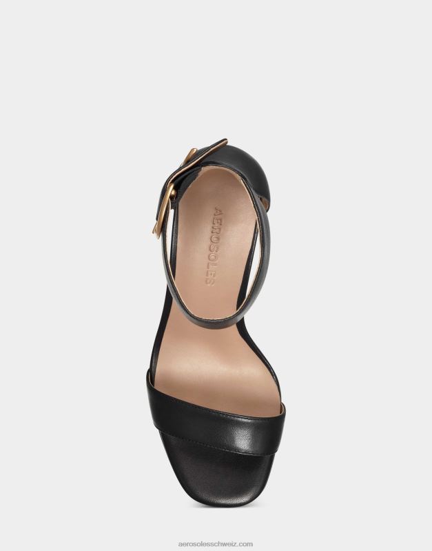 CH Aerosoles Frauen Sandale aus schwarzem LederR0V8T439