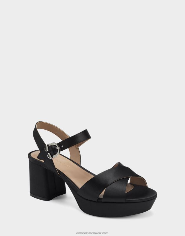 CH Aerosoles Frauen Sandale aus schwarzem SatinR0V8T342