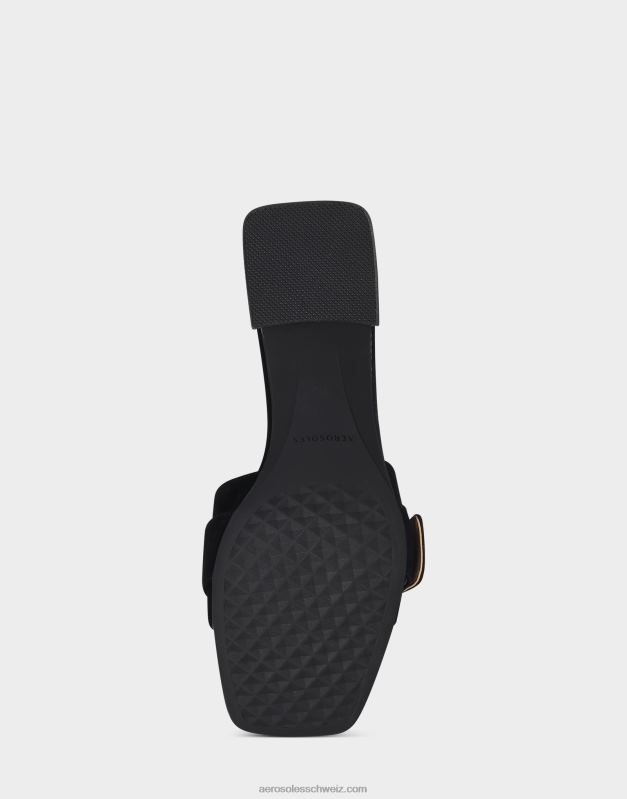 CH Aerosoles Frauen Sandale aus schwarzem WildlederR0V8T432