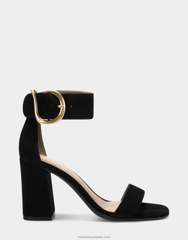 CH Aerosoles Frauen Sandale aus schwarzem WildlederR0V8T438