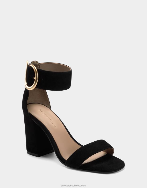 CH Aerosoles Frauen Sandale aus schwarzem WildlederR0V8T438