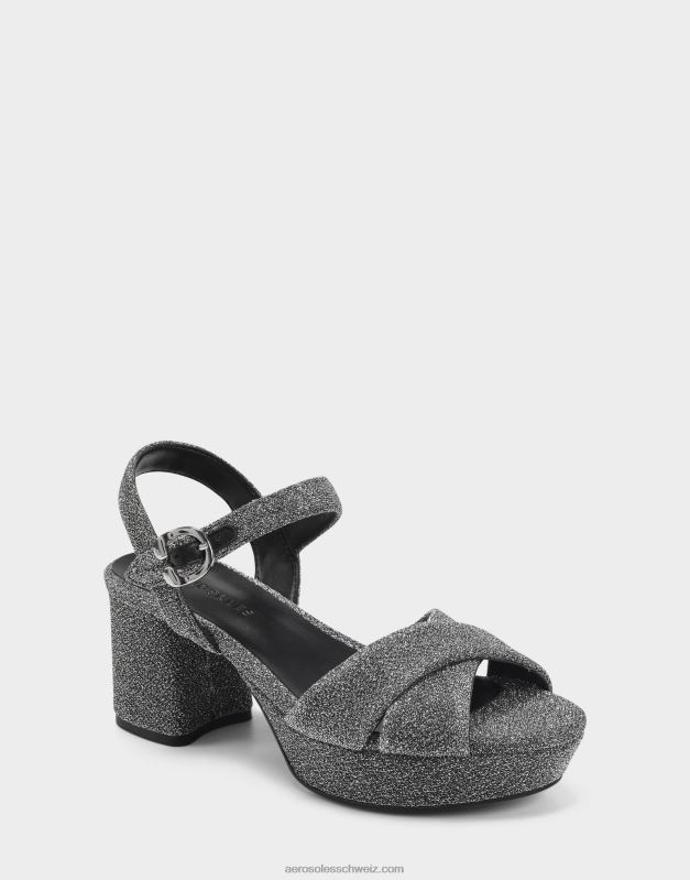 CH Aerosoles Frauen Sandale aus silbernem Metallic-StoffR0V8T343