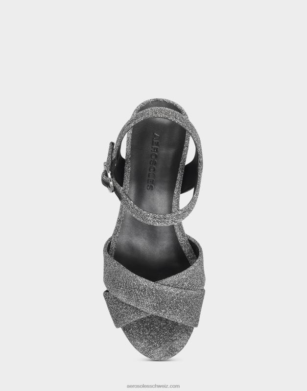 CH Aerosoles Frauen Sandale aus silbernem Metallic-StoffR0V8T343