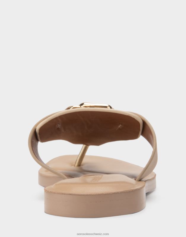 CH Aerosoles Frauen Sandale aus taupefarbenem KombilederR0V8T447