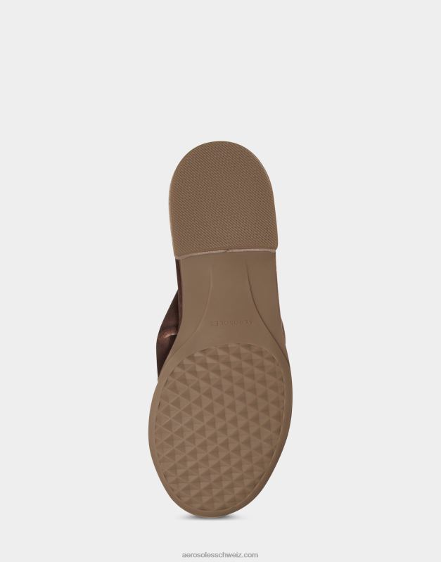 CH Aerosoles Frauen Sandale aus taupefarbenem SamtR0V8T306