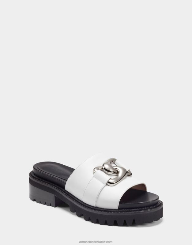 CH Aerosoles Frauen Sandale aus weißem LederR0V8T297