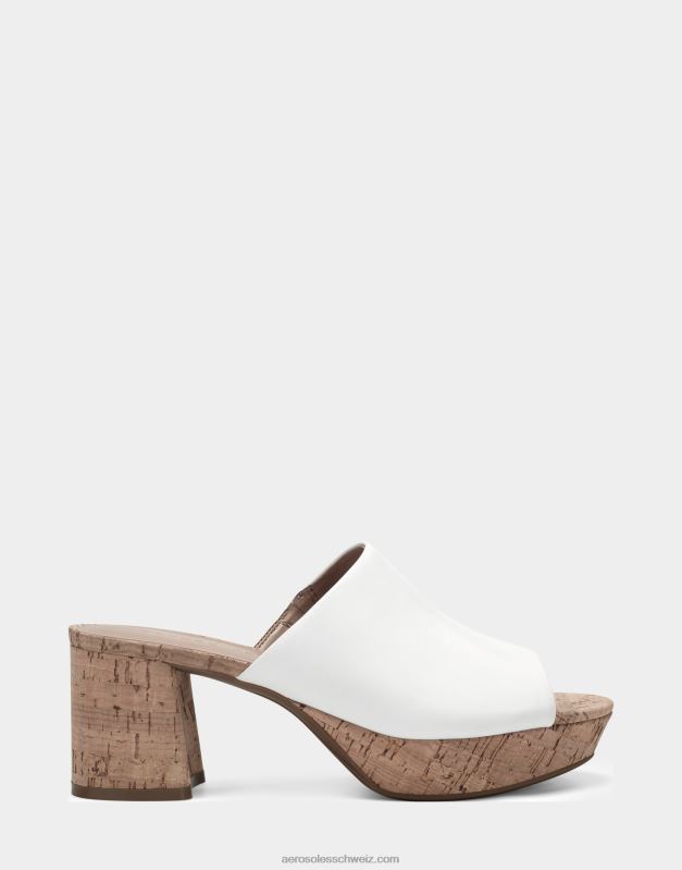 CH Aerosoles Frauen Sandale aus weißem LederR0V8T397