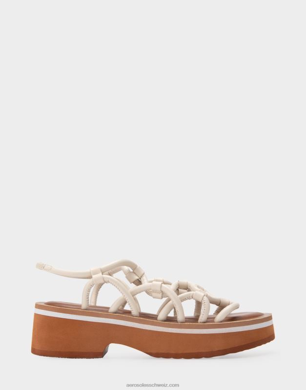 CH Aerosoles Frauen Sandale aus weißem LederR0V8T402