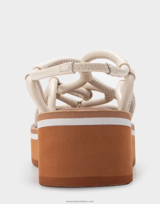 CH Aerosoles Frauen Sandale aus weißem LederR0V8T402