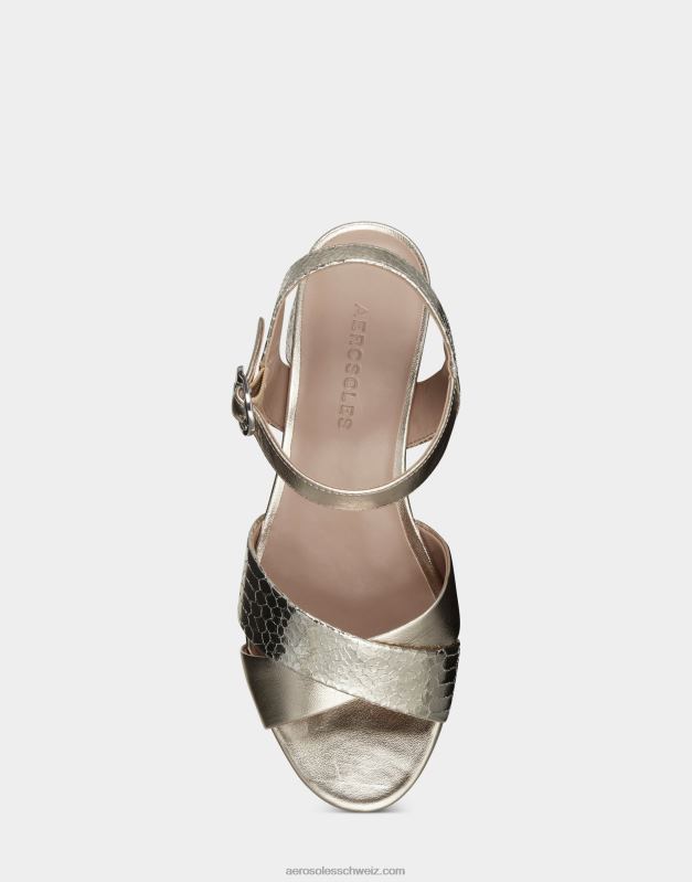 CH Aerosoles Frauen Sandale aus weichem GoldlederR0V8T339