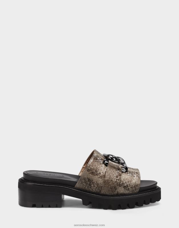 CH Aerosoles Frauen Sandale graue SchlangeR0V8T287