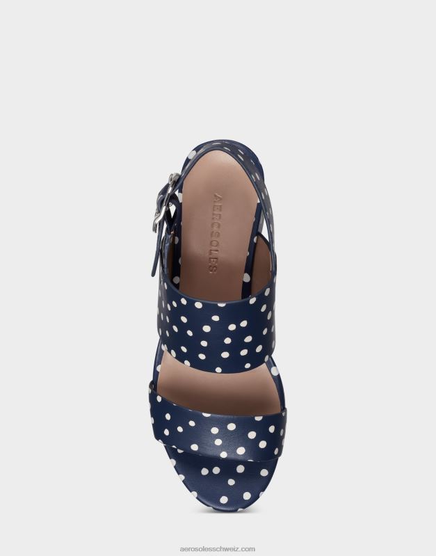 CH Aerosoles Frauen Sandale marineblau gepunktetR0V8T396