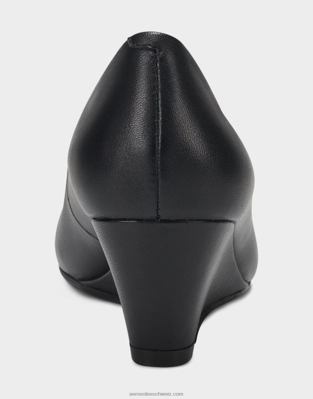 CH Aerosoles Frauen Keilabsatz aus schwarzem LederR0V8T328